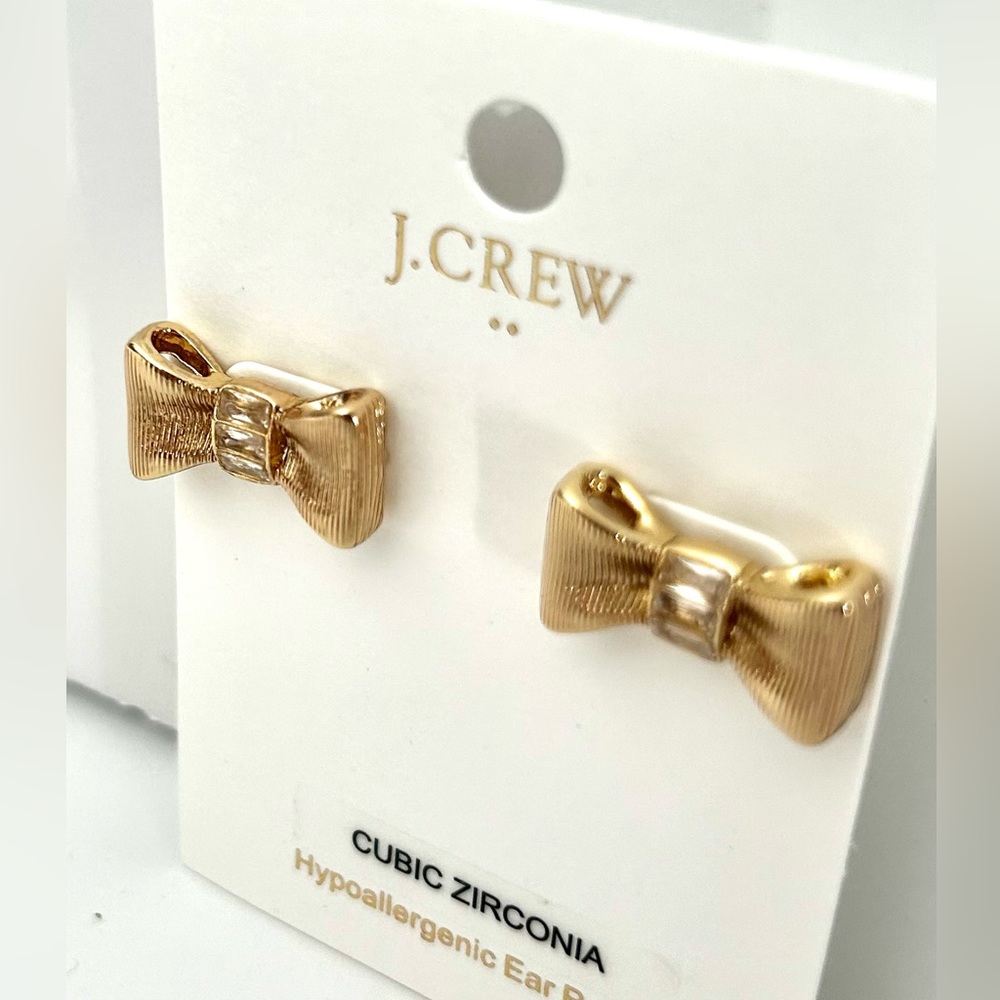 đJ. Crew Factory Womenâs Bow Earrings. - Picture 2 of 5
